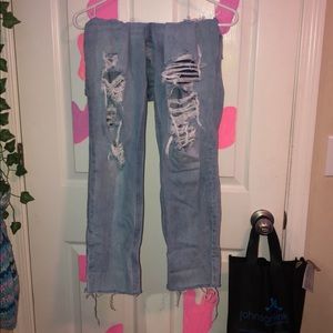 Aeropostale mom ripped jeans